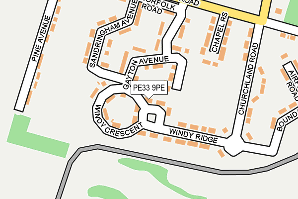 PE33 9PE map - OS OpenMap – Local (Ordnance Survey)