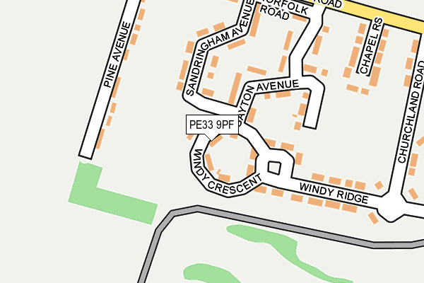 PE33 9PF map - OS OpenMap – Local (Ordnance Survey)