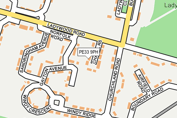 PE33 9PH map - OS OpenMap – Local (Ordnance Survey)