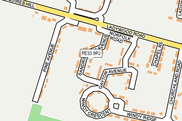 PE33 9PJ map - OS OpenMap – Local (Ordnance Survey)
