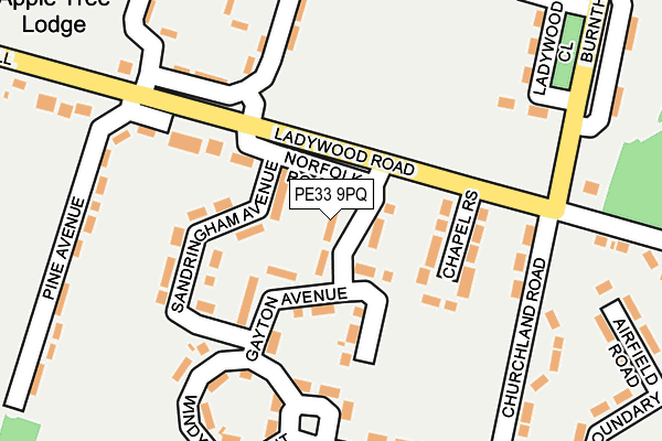PE33 9PQ map - OS OpenMap – Local (Ordnance Survey)
