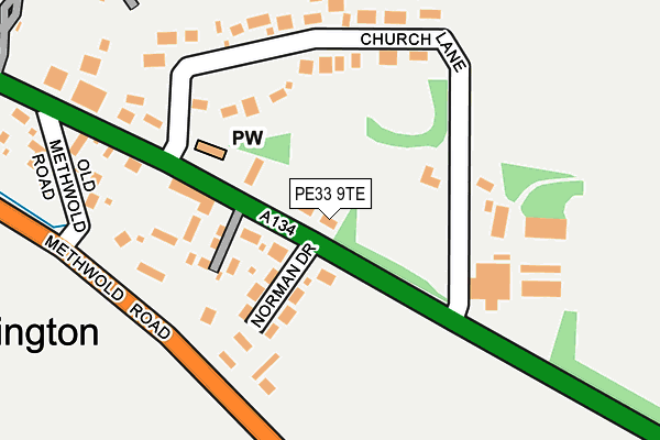 PE33 9TE map - OS OpenMap – Local (Ordnance Survey)
