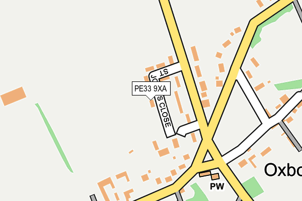 PE33 9XA map - OS OpenMap – Local (Ordnance Survey)