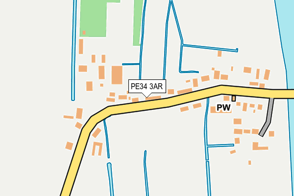 PE34 3AR map - OS OpenMap – Local (Ordnance Survey)