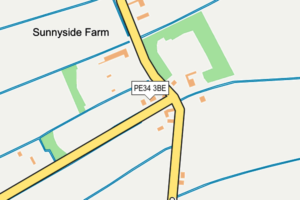 PE34 3BE map - OS OpenMap – Local (Ordnance Survey)