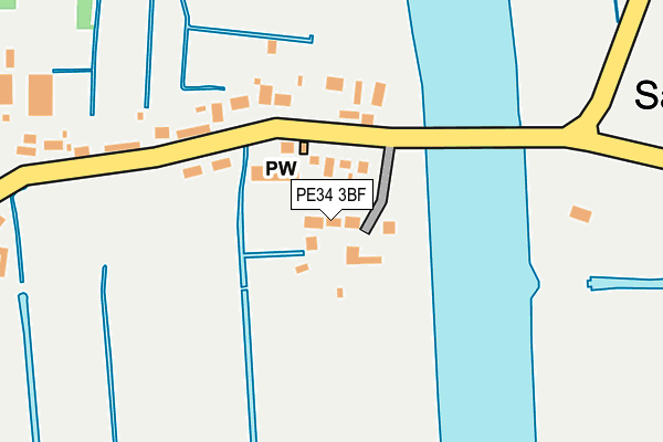 PE34 3BF map - OS OpenMap – Local (Ordnance Survey)