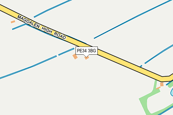 PE34 3BG map - OS OpenMap – Local (Ordnance Survey)