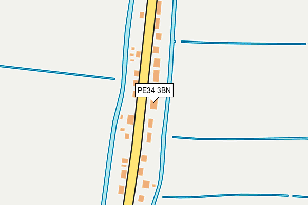 PE34 3BN map - OS OpenMap – Local (Ordnance Survey)