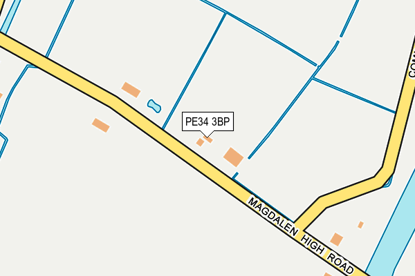PE34 3BP map - OS OpenMap – Local (Ordnance Survey)