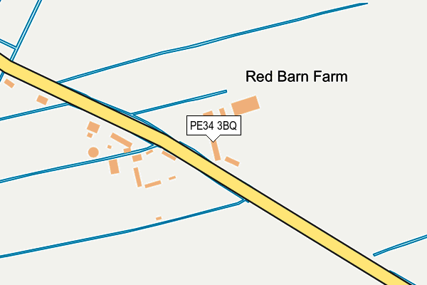 PE34 3BQ map - OS OpenMap – Local (Ordnance Survey)