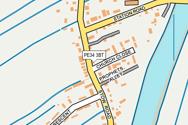 PE34 3BT map - OS OpenMap – Local (Ordnance Survey)