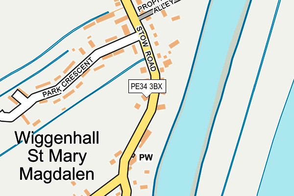 PE34 3BX map - OS OpenMap – Local (Ordnance Survey)