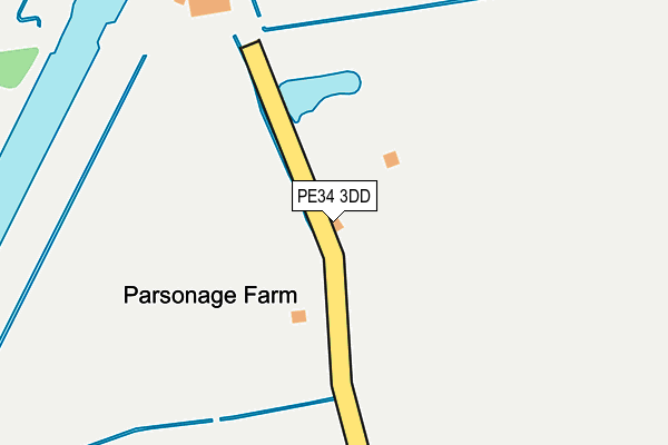 PE34 3DD map - OS OpenMap – Local (Ordnance Survey)