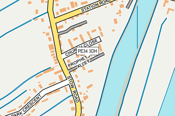PE34 3DH map - OS OpenMap – Local (Ordnance Survey)