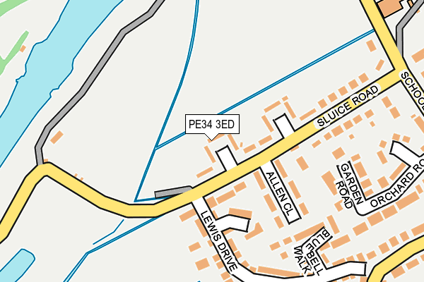 PE34 3ED map - OS OpenMap – Local (Ordnance Survey)