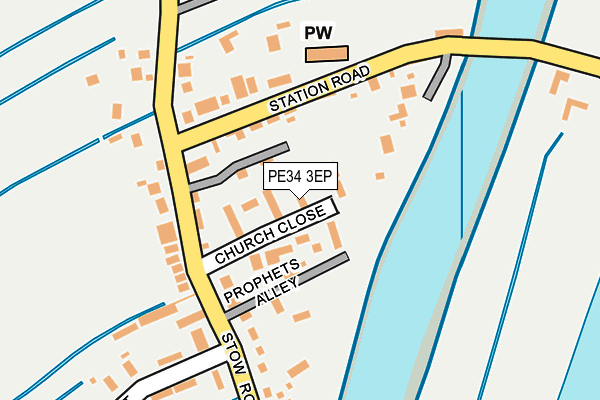 PE34 3EP map - OS OpenMap – Local (Ordnance Survey)