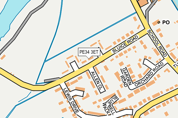 PE34 3ET map - OS OpenMap – Local (Ordnance Survey)