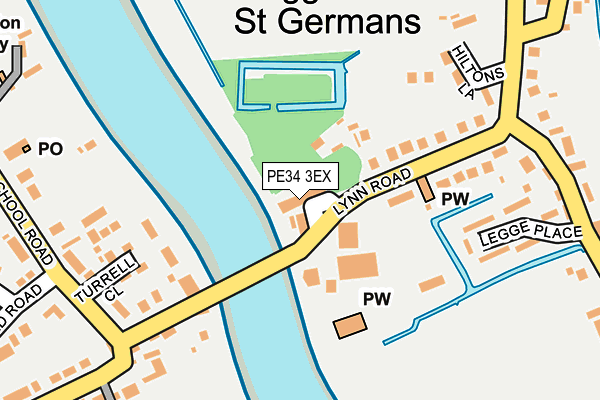 PE34 3EX map - OS OpenMap – Local (Ordnance Survey)