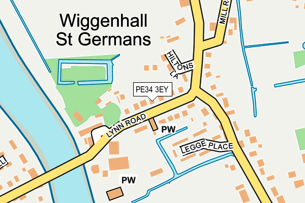 PE34 3EY map - OS OpenMap – Local (Ordnance Survey)