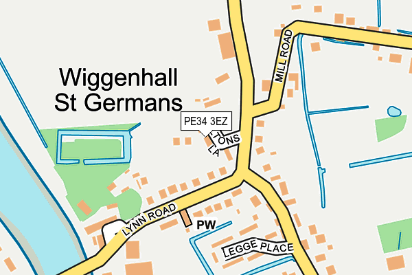 PE34 3EZ map - OS OpenMap – Local (Ordnance Survey)