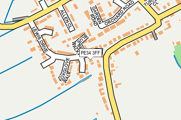 PE34 3FF map - OS OpenMap – Local (Ordnance Survey)