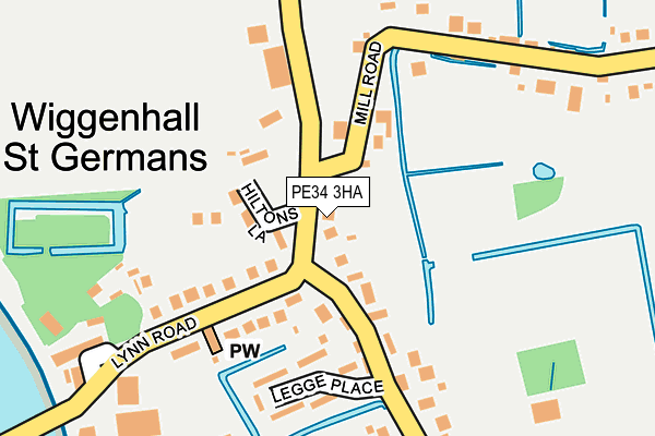 PE34 3HA map - OS OpenMap – Local (Ordnance Survey)