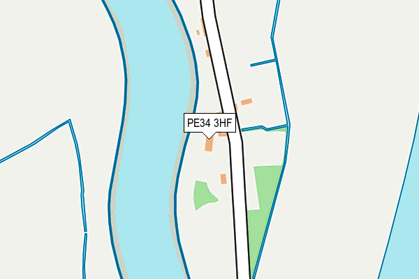 PE34 3HF map - OS OpenMap – Local (Ordnance Survey)