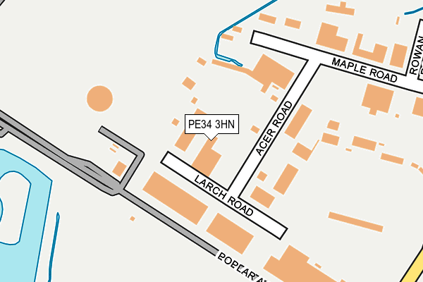 PE34 3HN map - OS OpenMap – Local (Ordnance Survey)