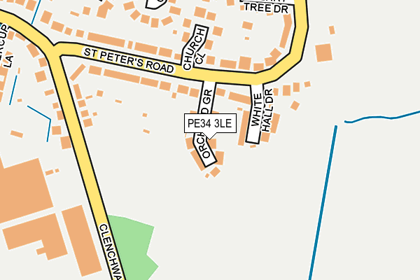 PE34 3LE map - OS OpenMap – Local (Ordnance Survey)