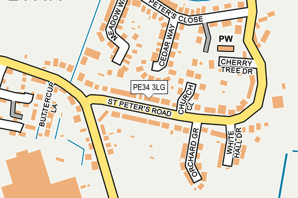 PE34 3LG map - OS OpenMap – Local (Ordnance Survey)