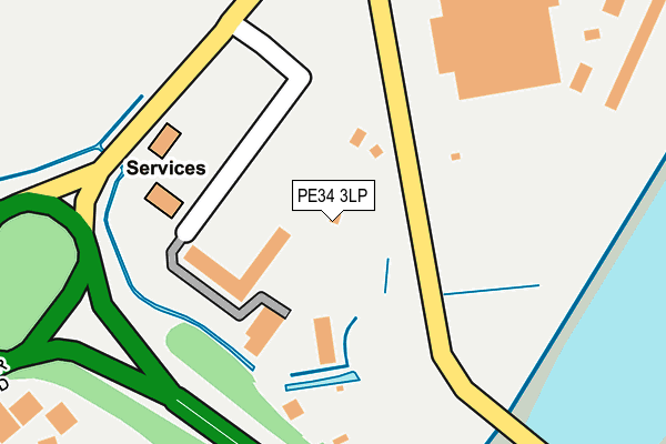 PE34 3LP map - OS OpenMap – Local (Ordnance Survey)