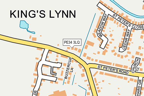 PE34 3LQ map - OS OpenMap – Local (Ordnance Survey)