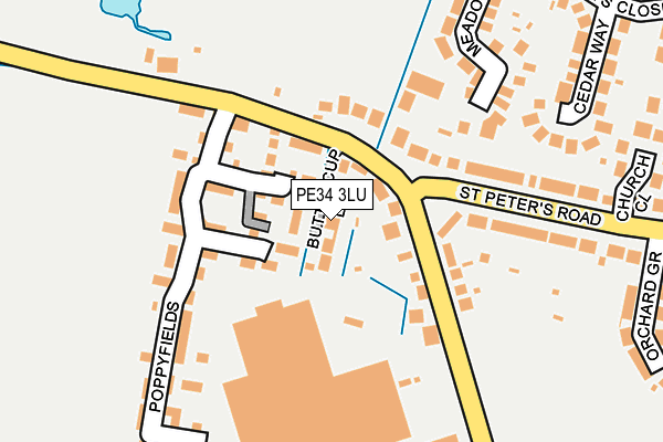 PE34 3LU map - OS OpenMap – Local (Ordnance Survey)