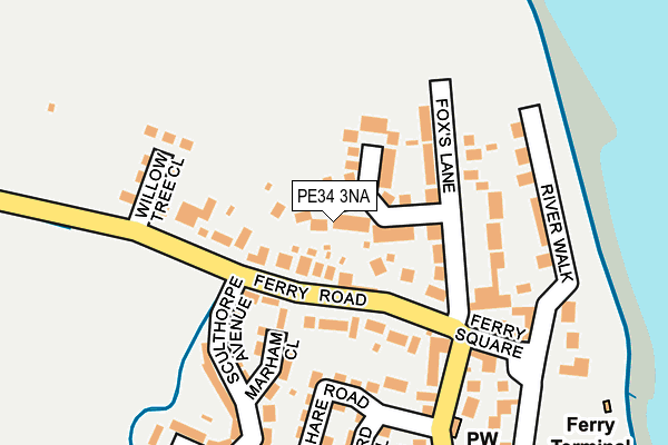 PE34 3NA map - OS OpenMap – Local (Ordnance Survey)