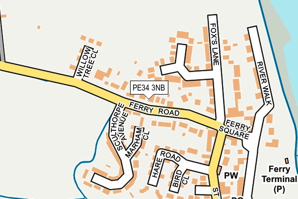 PE34 3NB map - OS OpenMap – Local (Ordnance Survey)