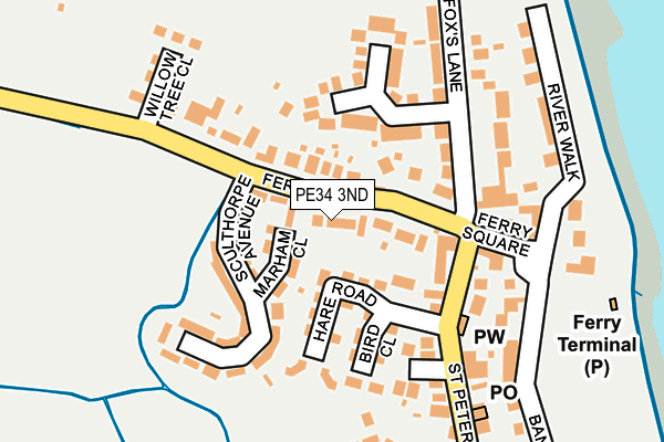 PE34 3ND map - OS OpenMap – Local (Ordnance Survey)