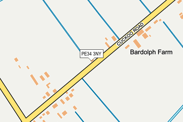 PE34 3NY map - OS OpenMap – Local (Ordnance Survey)