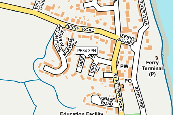 PE34 3PN map - OS OpenMap – Local (Ordnance Survey)