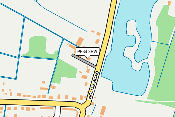 PE34 3PW map - OS OpenMap – Local (Ordnance Survey)
