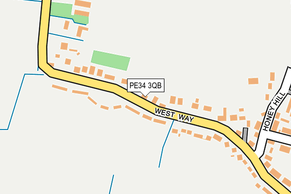 PE34 3QB map - OS OpenMap – Local (Ordnance Survey)