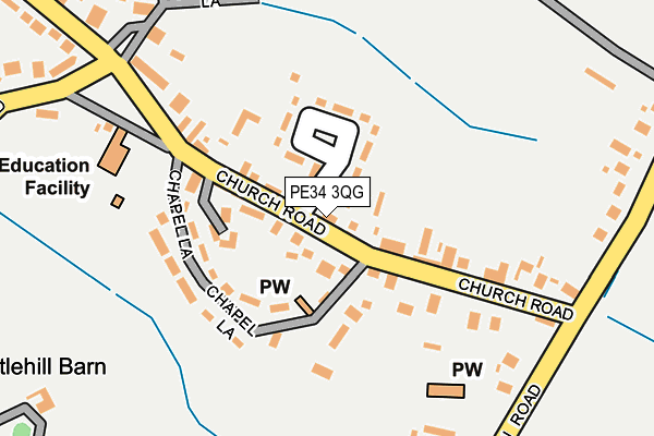 PE34 3QG map - OS OpenMap – Local (Ordnance Survey)