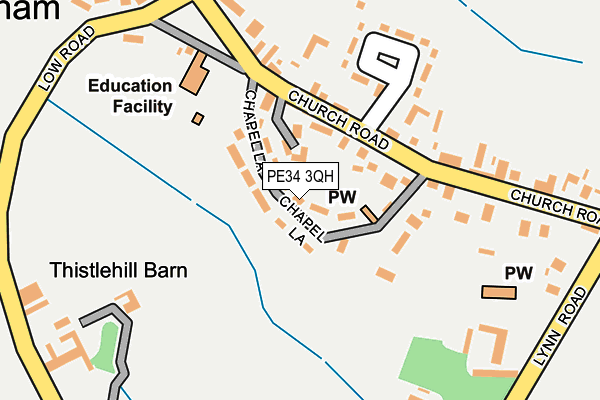PE34 3QH map - OS OpenMap – Local (Ordnance Survey)