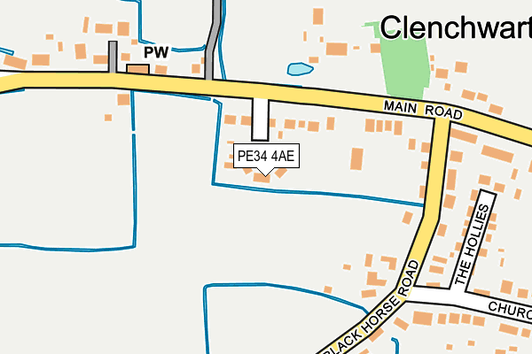 PE34 4AE map - OS OpenMap – Local (Ordnance Survey)