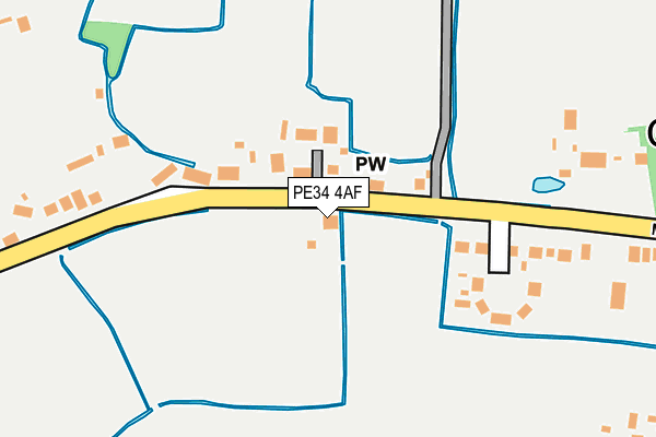 PE34 4AF map - OS OpenMap – Local (Ordnance Survey)