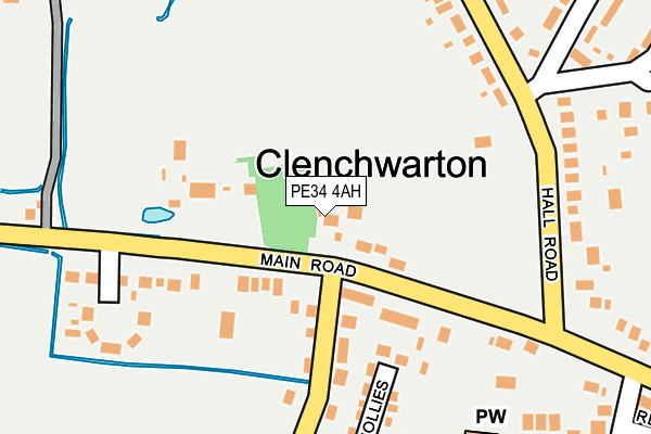 PE34 4AH map - OS OpenMap – Local (Ordnance Survey)