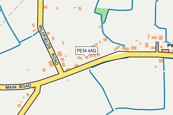 PE34 4AQ map - OS OpenMap – Local (Ordnance Survey)