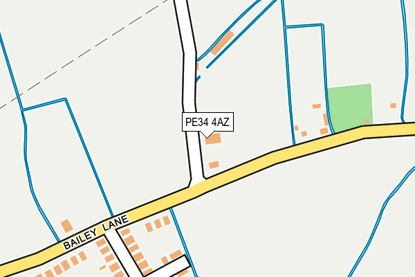 PE34 4AZ map - OS OpenMap – Local (Ordnance Survey)