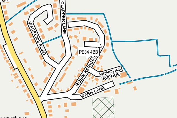 PE34 4BB map - OS OpenMap – Local (Ordnance Survey)