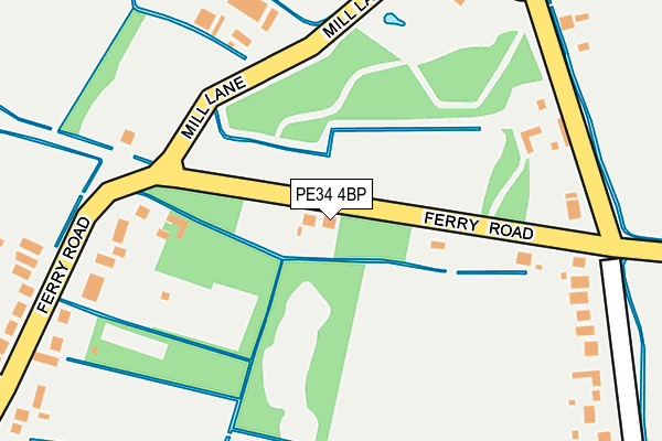 PE34 4BP map - OS OpenMap – Local (Ordnance Survey)