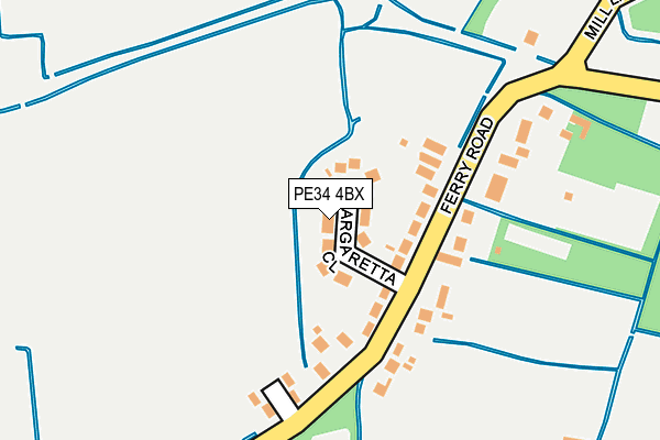 PE34 4BX map - OS OpenMap – Local (Ordnance Survey)